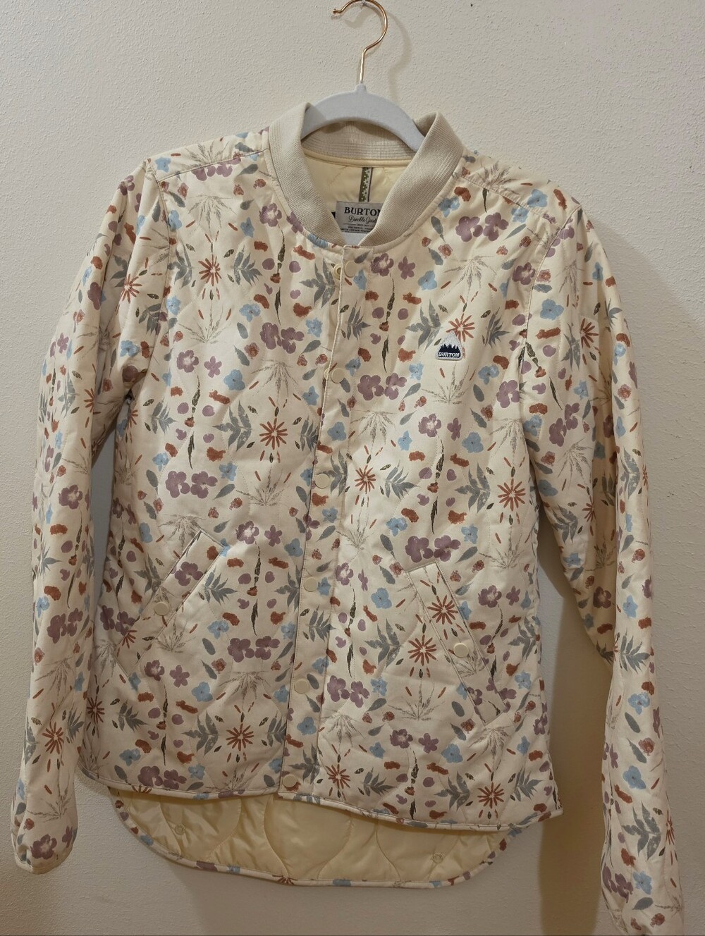 Burton Cream Quilted Floral Kiley Insulator Jacket